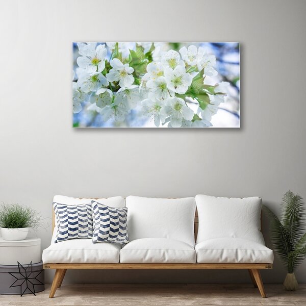 Skleneny obraz Kvety strom listy príroda 100x50 cm 2 Prívesky