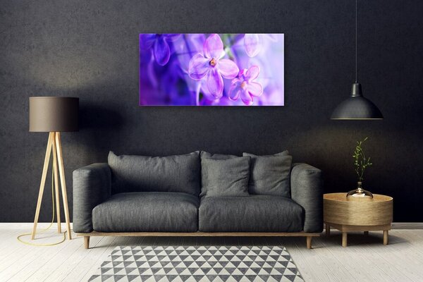 Skleneny obraz Fialové kvety príroda 100x50 cm 2 Prívesky