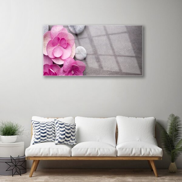 Skleneny obraz Kvety kamene zen kúpele 100x50 cm 2 Prívesky