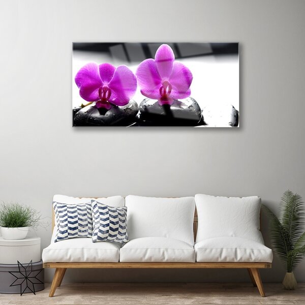 Skleneny obraz Kvety kamene zen kúpele 100x50 cm 2 Prívesky