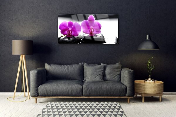 Skleneny obraz Kvety kamene zen kúpele 100x50 cm 2 Prívesky