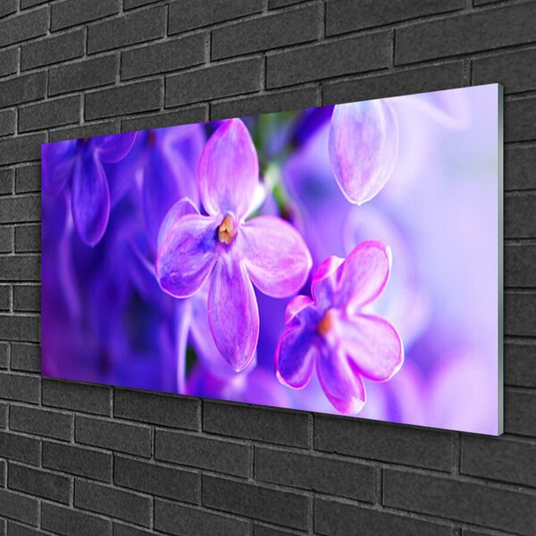 Skleneny obraz Fialové kvety príroda 100x50 cm 2 Prívesky