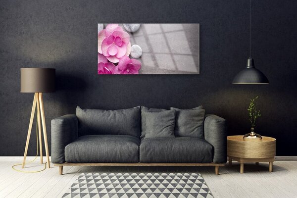 Skleneny obraz Kvety kamene zen kúpele 100x50 cm 2 Prívesky
