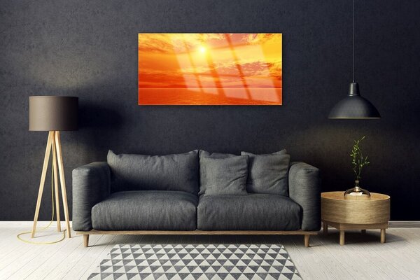 Skleneny obraz Slnko more príroda 100x50 cm 2 Prívesky
