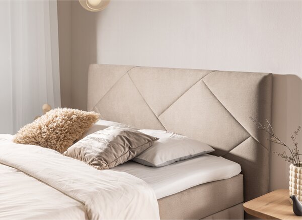 Posteľ Boxspring Wasil 160x200 s úložným priestorom - béžový zamat Element 6