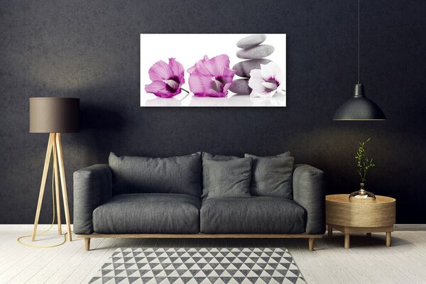 Skleneny obraz Kvety kamene zen kúpele 100x50 cm 2 Prívesky
