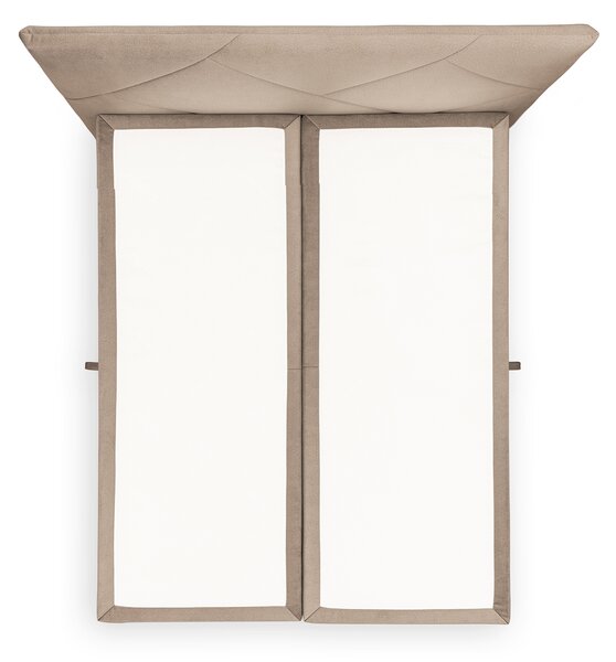 Posteľ Boxspring Wasil 160x200 s úložným priestorom - béžový zamat Element 6