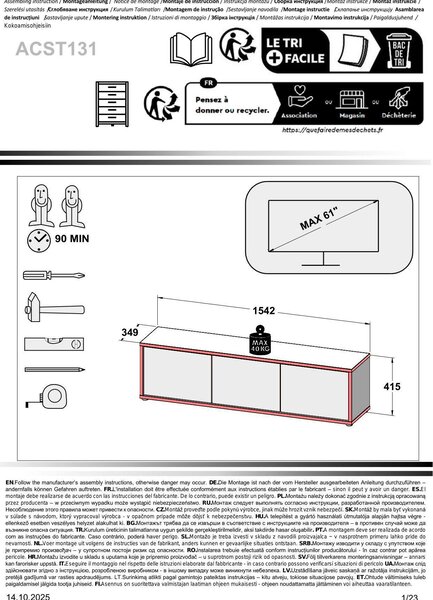 NÍZKA KOMODA, svetlosivá, 154,2/42,5/34,9 cm Carryhome - TV nábytok, Online Only