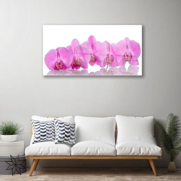 Skleneny obraz Ružová orchidea kvety 100x50 cm 2 Prívesky