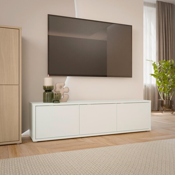 NÍZKA KOMODA, svetlosivá, 154,2/42,5/34,9 cm Carryhome - TV nábytok, Online Only