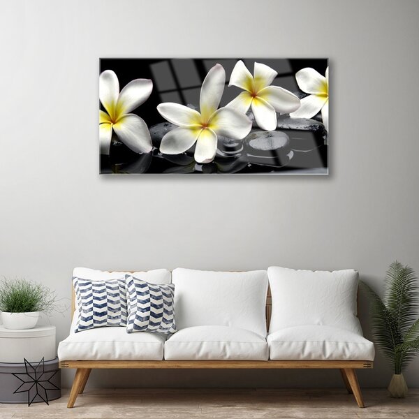 Skleneny obraz Kamene kvety kúpele 100x50 cm 2 Prívesky