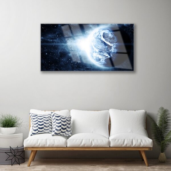 Skleneny obraz Krajina vesmír planéta 100x50 cm 2 Prívesky