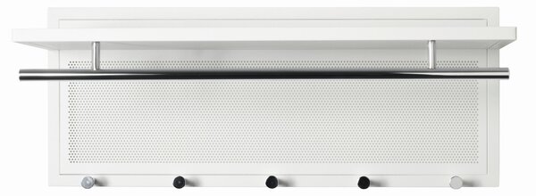 VEŠIAKOVÝ PANEL, biela, 75/30/26 cm - Vešiakové steny, Online Only