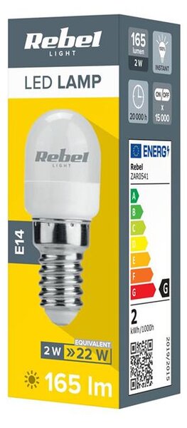 Žiarovka LED do chladničiek 2W E14 6500K 230V REBEL