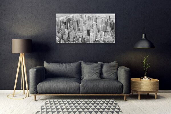 Obraz na skle Mesto domy 100x50 cm 2 Prívesky