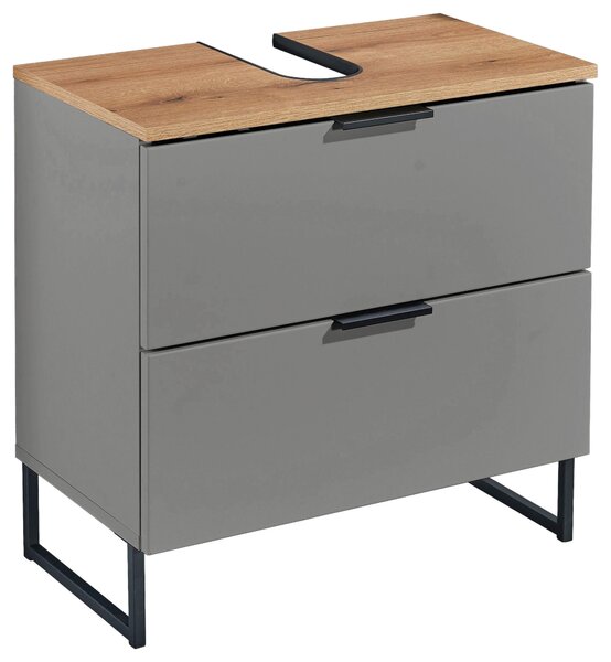 SKRINKA POD UMÝVADLO, sivá, sivá, farba duba, 60/60/35 cm home24 - Kúpeľňové skrinky, Online Only