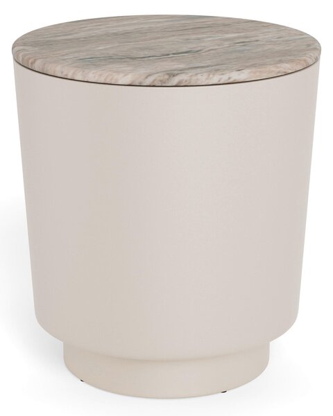 KONFERENČNÝ STOLÍK, sivá, kov, kameň, 45/45/51,5 cm - Stolíky do obývačky, Online Only