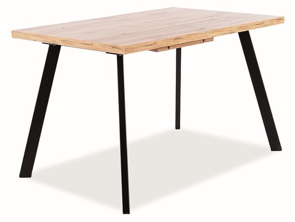 Rozkladací jedálenský stôl BRICK s doskou v dekore dub wotan 118(160)x80