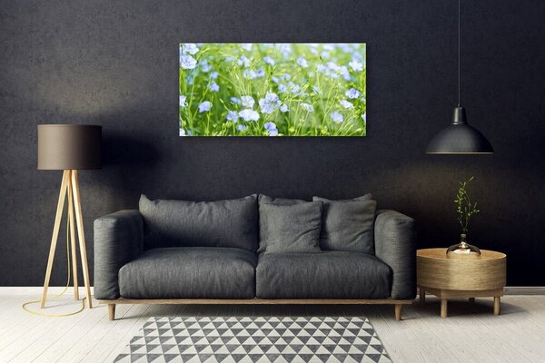 Obraz na skle Kvety tráva rastlina príroda 100x50 cm 2 Prívesky