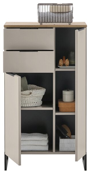 STREDNE VYSOKÁ SKRINKA, farba duba, kašmírová, 60/106/32 cm home24 - Kúpeľňové skrinky, Online Only