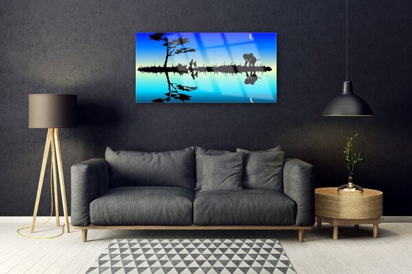 Obraz na skle Abstrakcia umenie 100x50 cm 2 Prívesky