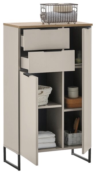 STREDNE VYSOKÁ SKRINKA, farba duba, kašmírová, 60/106/32 cm home24 - Kúpeľňové skrinky, Online Only