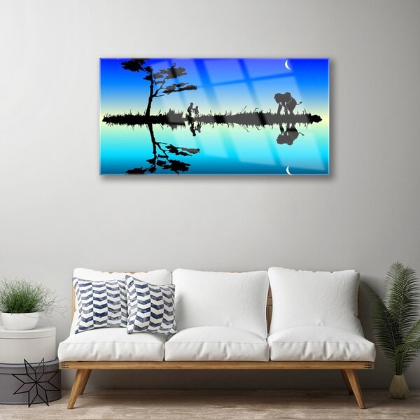 Obraz na skle Abstrakcia umenie 100x50 cm 2 Prívesky