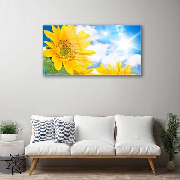 Obraz na skle Kvety rastlina príroda 100x50 cm 2 Prívesky