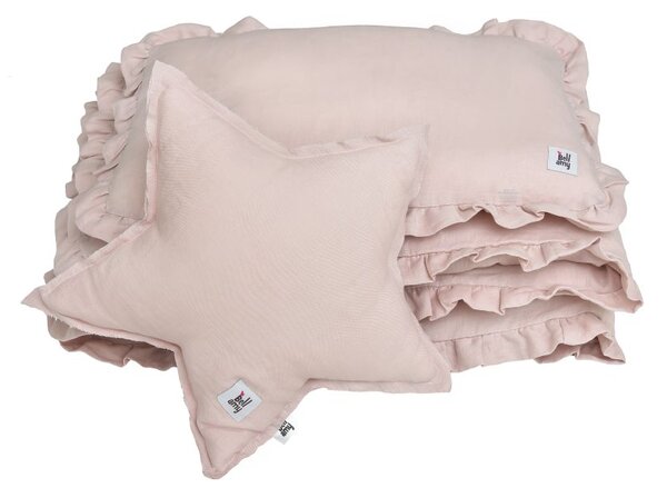 Bellamy Ľanové obliečky do postieľky DUSTY PINK, vel. M