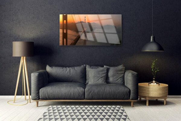 Obraz na skle Most architektúra 100x50 cm 2 Prívesky
