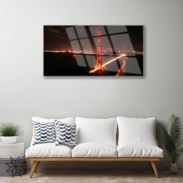 Obraz na skle Most architektúra 100x50 cm 2 Prívesky