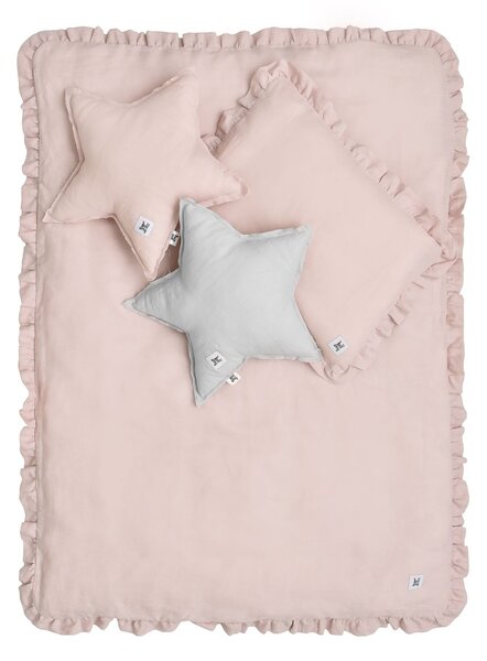 Bellamy Ľanové obliečky do postieľky DUSTY PINK, vel. M