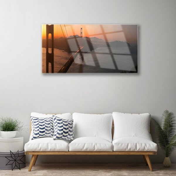 Obraz na skle Most architektúra 100x50 cm 2 Prívesky