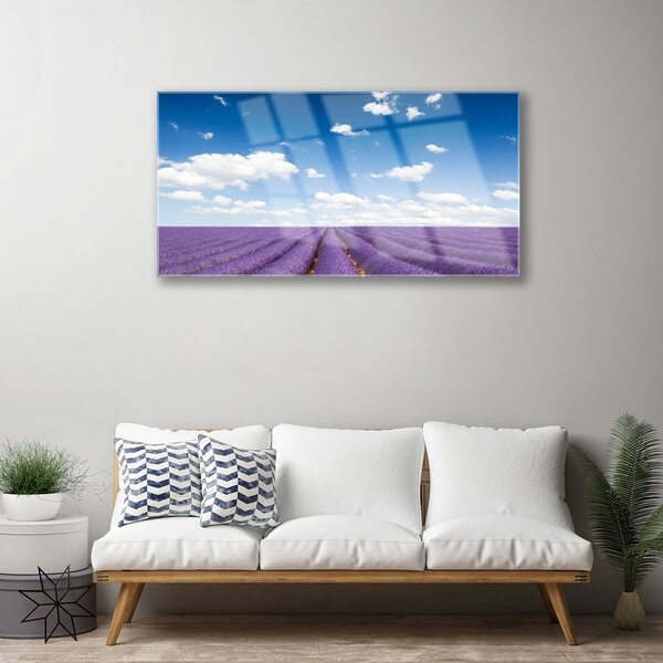 Obraz na skle Lúka kvety príroda rastlina 100x50 cm 2 Prívesky