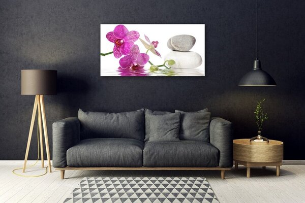 Obraz na skle Kvet kamene umenie 100x50 cm 2 Prívesky