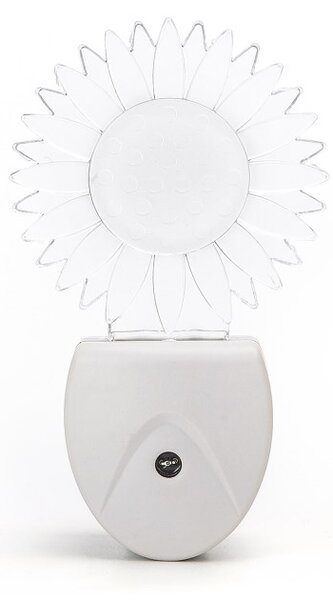 Nočné svietidlo do zásuvky EU Slnečnica 0,5W/30lm RGB so senzorom stmievania (AS-197476)