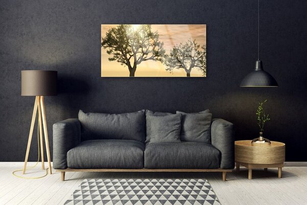 Obraz na skle Stromy príroda 100x50 cm 2 Prívesky