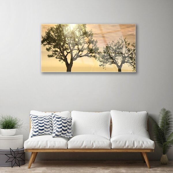 Obraz na skle Stromy príroda 100x50 cm 2 Prívesky