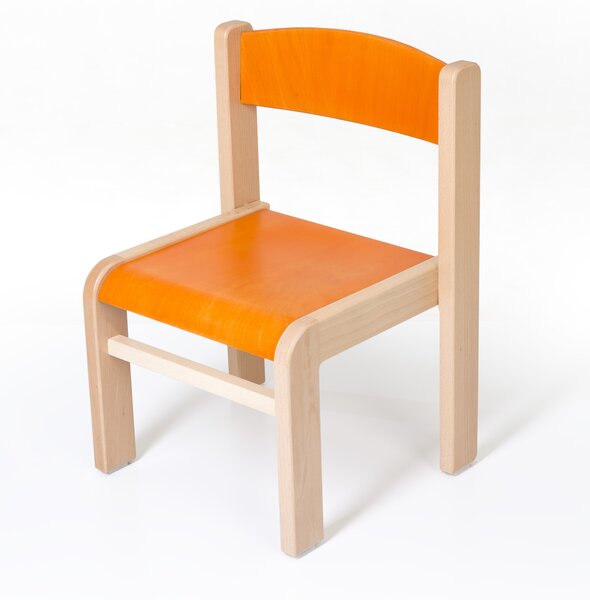 Hajdalánek Detská stolička LUCA s tvarovanou opierkou chrbta (oranžová, 26 cm) LUCA26ORANZ