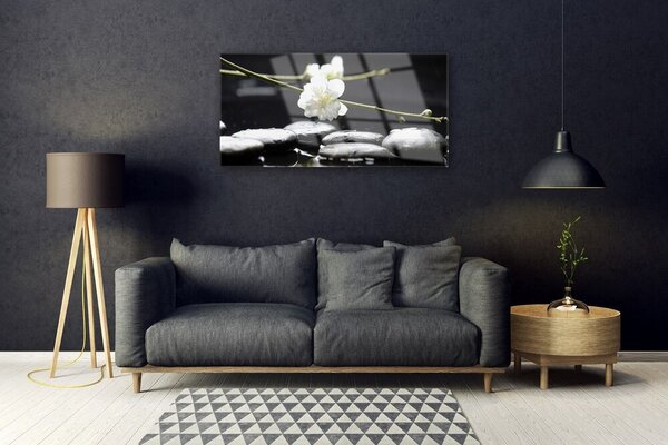 Obraz na skle Kvet kamene umenie 100x50 cm 2 Prívesky