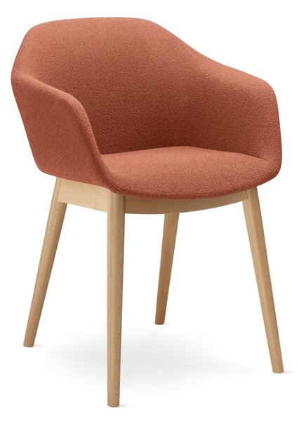LD SEATING - Stolička RIVA RI-02,D s dreveným podstavcom