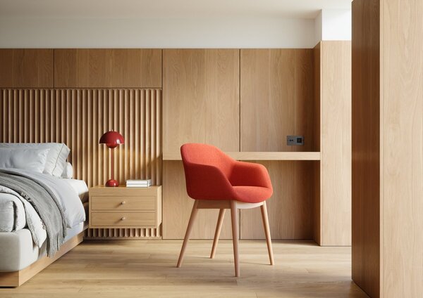 LD SEATING - Stolička RIVA RI-02,D s dreveným podstavcom