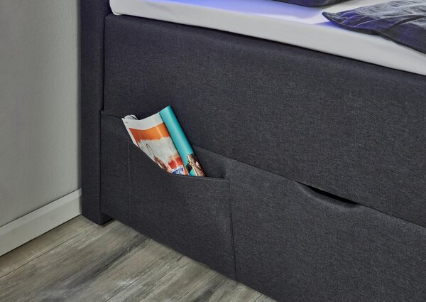 BOXSPRINGOVÁ POSTEĽ, 180/200 cm, antracitová Xora - Postele, Online Only
