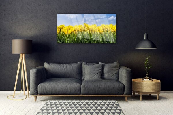 Skleneny obraz Tulipány kvety rastlina 100x50 cm 2 Prívesky