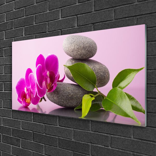 Skleneny obraz Kvet kamene zen rastlina 100x50 cm 2 Prívesky