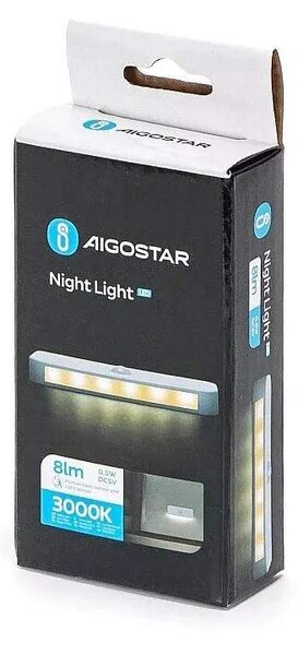 Nábytková nočná lampa s pohybovým senzorom, pripevnená magnetom s nabíjateľnou batériou (AS-216313)