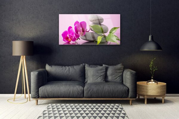 Skleneny obraz Kvet kamene zen rastlina 100x50 cm 2 Prívesky