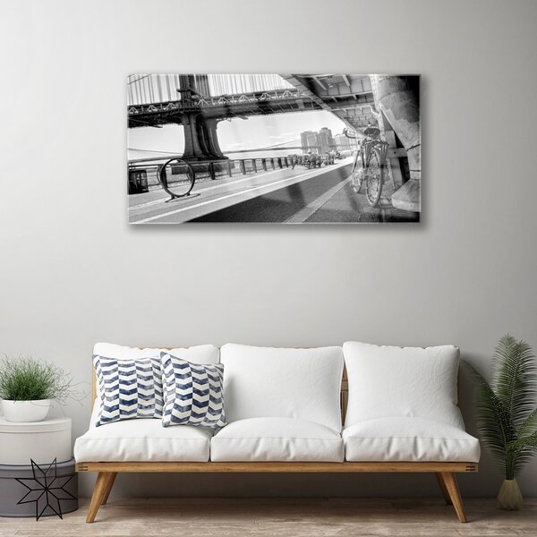 Skleneny obraz Most kolo architektúra 100x50 cm 2 Prívesky