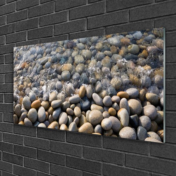 Skleneny obraz Kamene voda umenie 100x50 cm 2 Prívesky