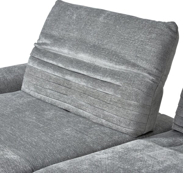 ROHOVÁ SEDAČKA, textil, sivá Dieter Knoll - Sedačky